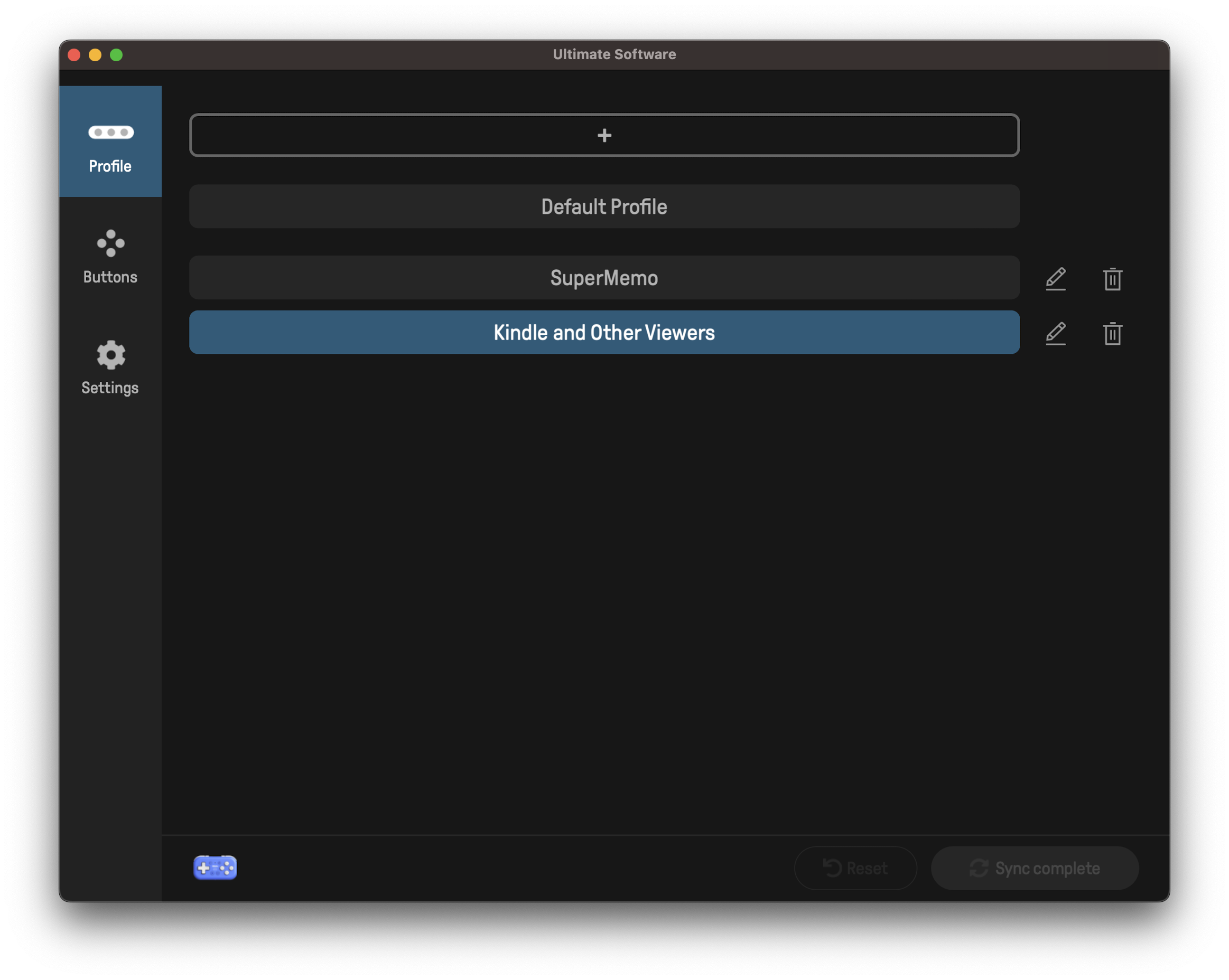 8BitDo Micro Key Config 画面イメージ - 各種修飾キー